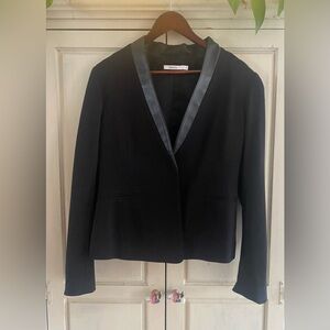 Bailey 44  Women's Black Blazer with Leather trim